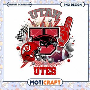 Utah Utes Football Team PNG Art Instant Download Design