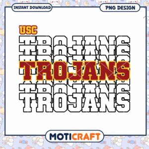 USC Trojans Vintage Style PNG Instant Download Design