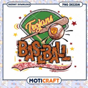 USC Trojans Baseball Art Downloadable PNG Design