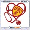 USC Heart and Stethoscope PNG Design Downloadable Art