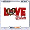 UNLV Rebels Love PNG Design for Instant Download