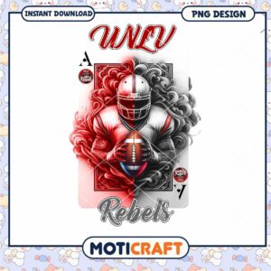 UNLV Rebels Football PNG Design Instant Download Art