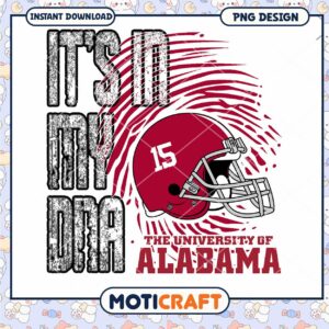 University of Alabama Football DNA PNG Design Download
