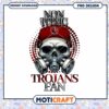 Unique Non Toxic Trojans Fan Skull PNG Design Download