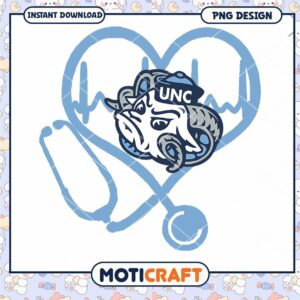 UNC Fish Heart Stethoscope PNG Design for Download