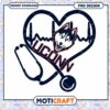 UConn Husky Heartbeat Stethoscope PNG Design Download