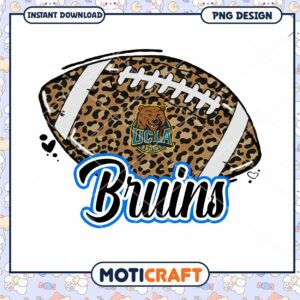 UCLA Bruins Leopard Print Football PNG Design Download