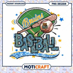 UCLA Bruins Baseball PNG Design for Instant Download
