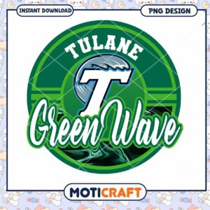 Tulane Green Wave Team Logo PNG Download Design