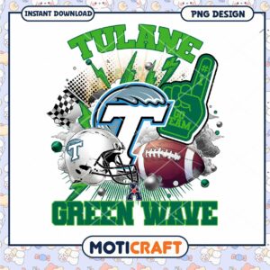 Tulane Green Wave Football Team PNG Design Download
