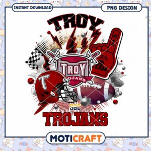 Troy Trojans Football Graphic Instant Download PNG Design