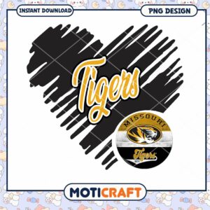 Tigers Heart Design PNG Instant Download Graphic File