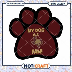 Texas Tech Paw Print Dog PNG Design