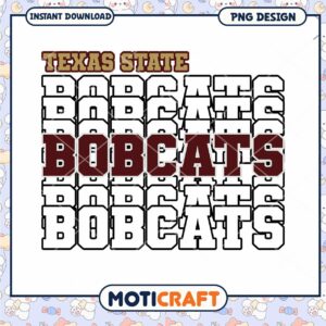 Texas State Bobcats Sports PNG Design for Fans