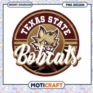 Texas State Bobcats PNG Design Instant Download Art