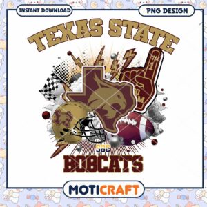 Texas State Bobcats Football PNG Graphic Design Download