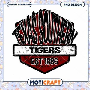 Texas Southern Tigers Vintage Logo PNG Design Download