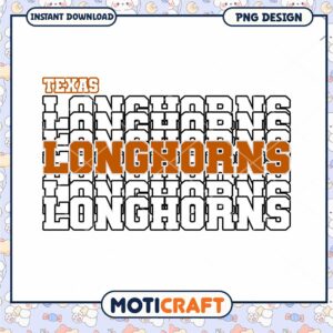 Texas Longhorns PNG Design for Instant Download Art