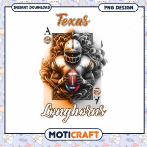 Texas Longhorns Football PNG Digital Download Design