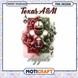 Texas AEM Aggies Football Art PNG Download Design