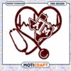 Texas A&M Medical Heart Stethoscope PNG Design Download