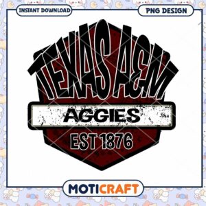 Texas A&M Aggies Vintage Design Instant Download PNG