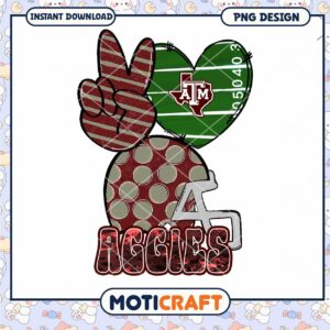 Texas A&M Aggies PNG Design Vintage Style Instant Download