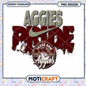 Texas A&M Aggies Pride PNG Design Instant Download
