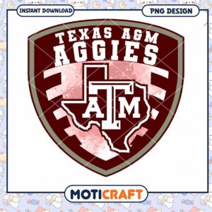 Texas A&M Aggies PNG Design Instant Download Badge Art