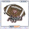 Texas A&M Aggies Leopard Print Football PNG Design Download