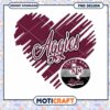 Texas A&M Aggies Heart Design PNG for Instant Download