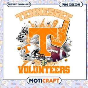 Tennessee Volunteers Football PNG Design Instant Download