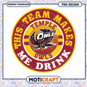 Temple Owls Team Design for Fans PNG Downloadable Art