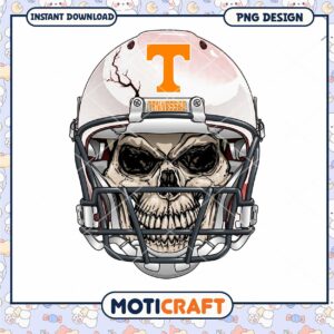 Tennessee Skull Football Helmet PNG Instant Download Design