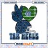 Tar Heels Heart Peace Sign PNG Instant Download Design 2 Tar Heels Heart Peace Sign PNG Instant Download Design