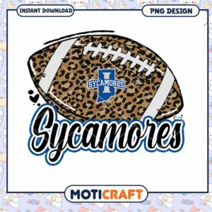 Sycamores Football PNG Design for Instant Download Fans
