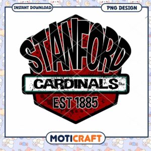 Stanford Cardinals Vintage Logo PNG Instant Download Design