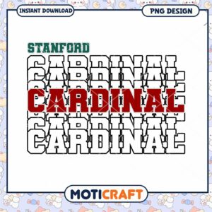 Stanford Cardinal PNG Design Instant Download Art Print