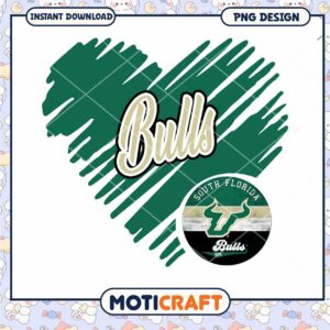 South Florida Bulls Heart PNG Design Instant Download