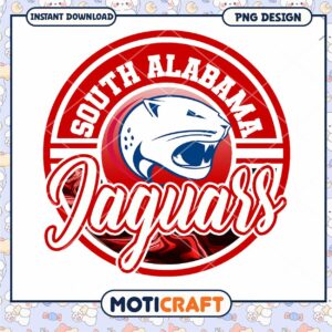 South Alabama Jaguars PNG Design Instant Download Art