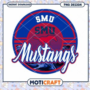 SMU Mustangs PNG Graphic for Instant Download Design