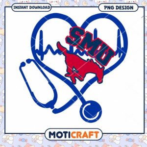 SMU Heartbeat Stethoscope PNG Design for Download