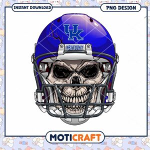 Skull Helmet Kentucky PNG Design for Instant Download