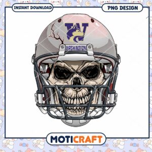 Skull Design Washington Football Helmet PNG Download