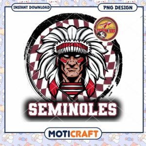 Seminoles Indian Chief PNG Design for Instant Download