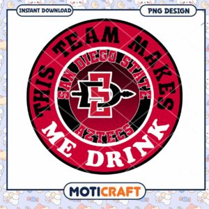 San Diego State Aztecs Team Drink PNG Design Download