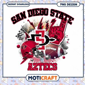 San Diego State Aztecs Football PNG Graphic Design