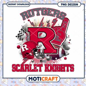 Rutgers Scarlet Knights Football PNG Design Download