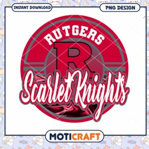 Rutgers Scarlet Knights Logo Design PNG Instant Download