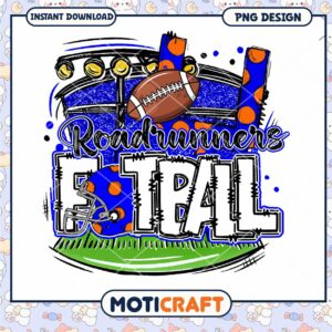 Roadrunners Football PNG Design for Instant Download